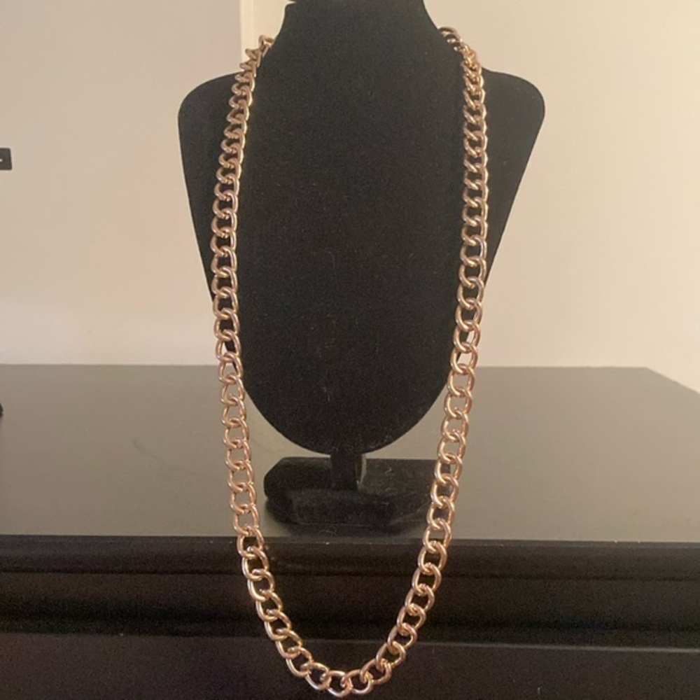 Paparazzi Gold Cuban Link Necklace Statement Jewelry